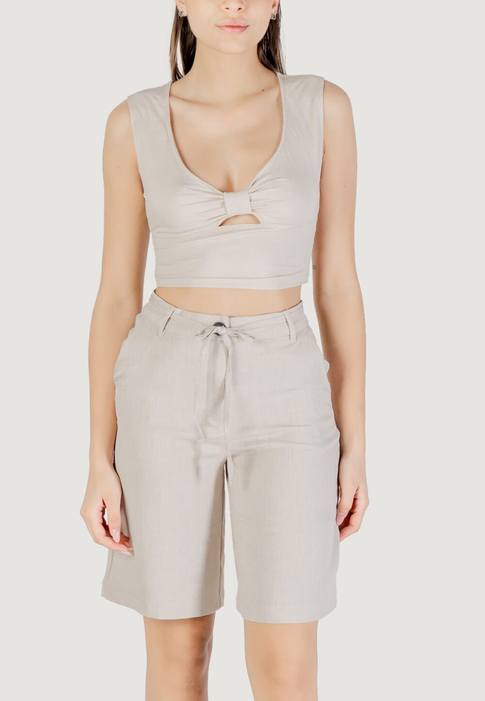 Top Only onljany s/l twist top jrs Beige - Foto 2