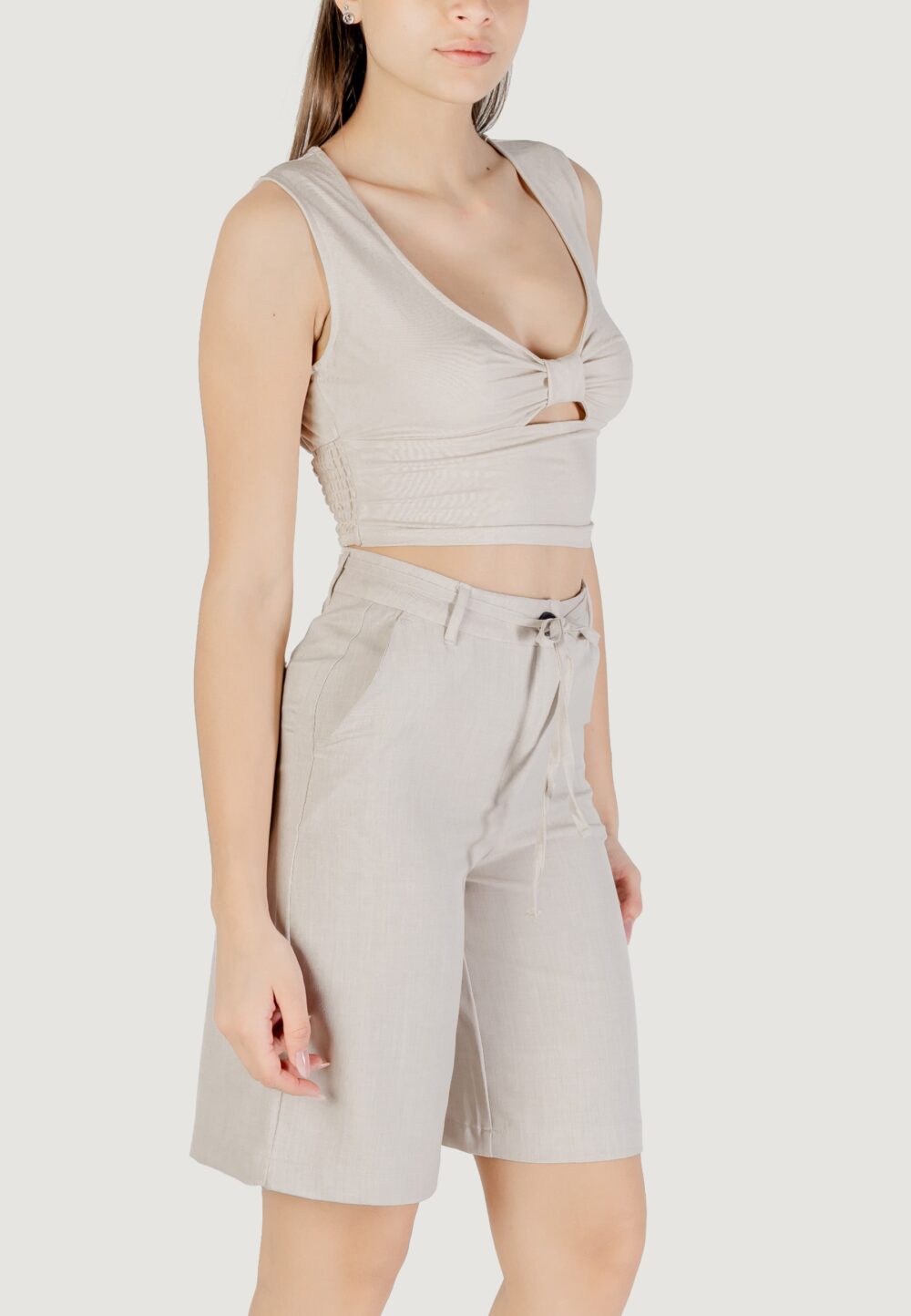Top Only onljany s/l twist top jrs Beige - Foto 3