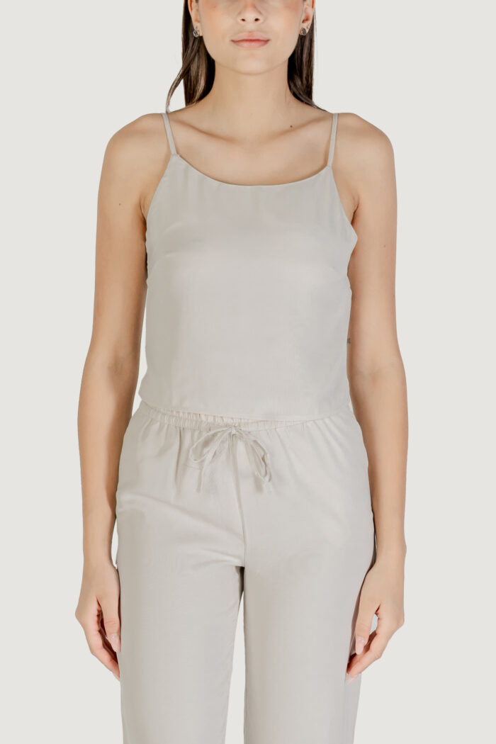 Top Only onlthalia life strap string singlet wvn Beige chiaro