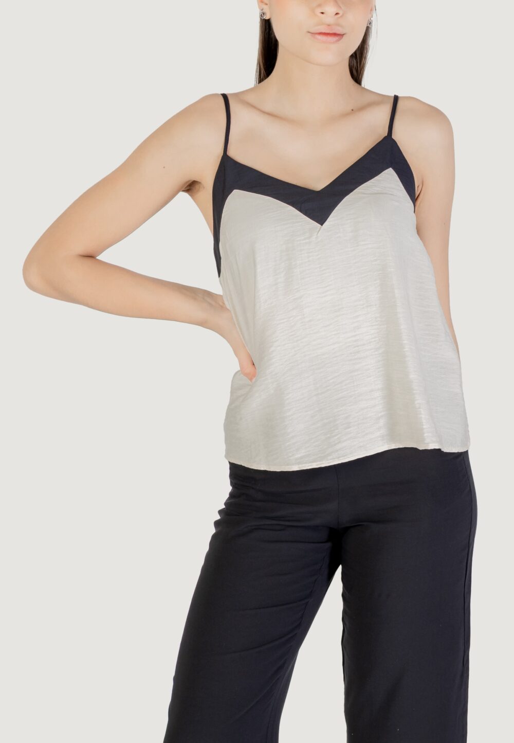Top Vero Moda vmdenise singlet top wvn btq ga Crema - Foto 1