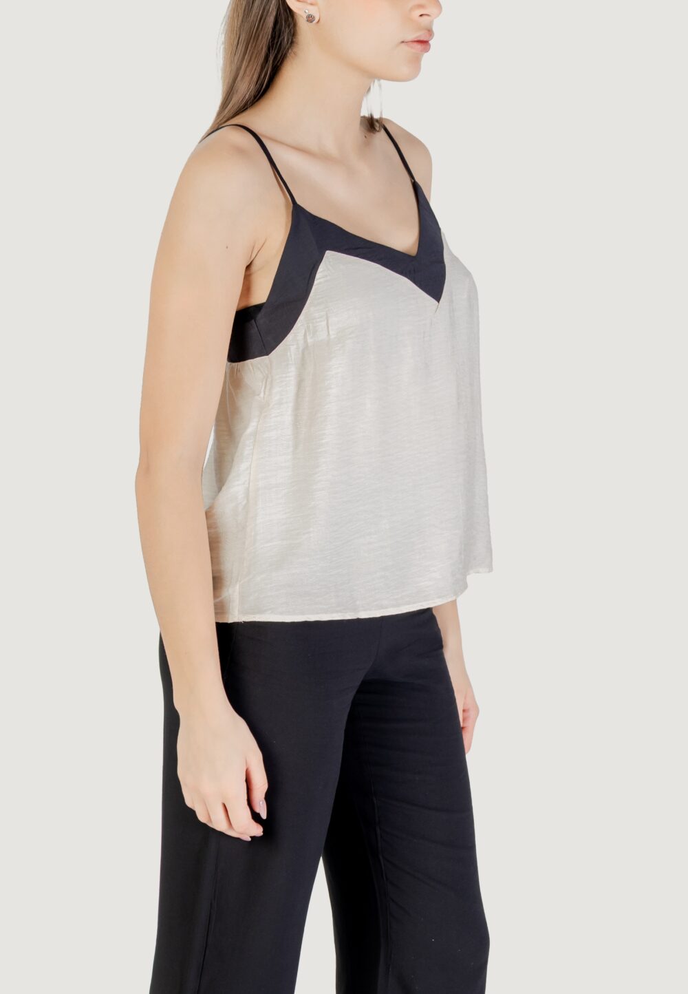 Top Vero Moda vmdenise singlet top wvn btq ga Crema - Foto 3