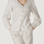 Top Vila Clothes vimulli v-neck l/s top Crema - Foto 1