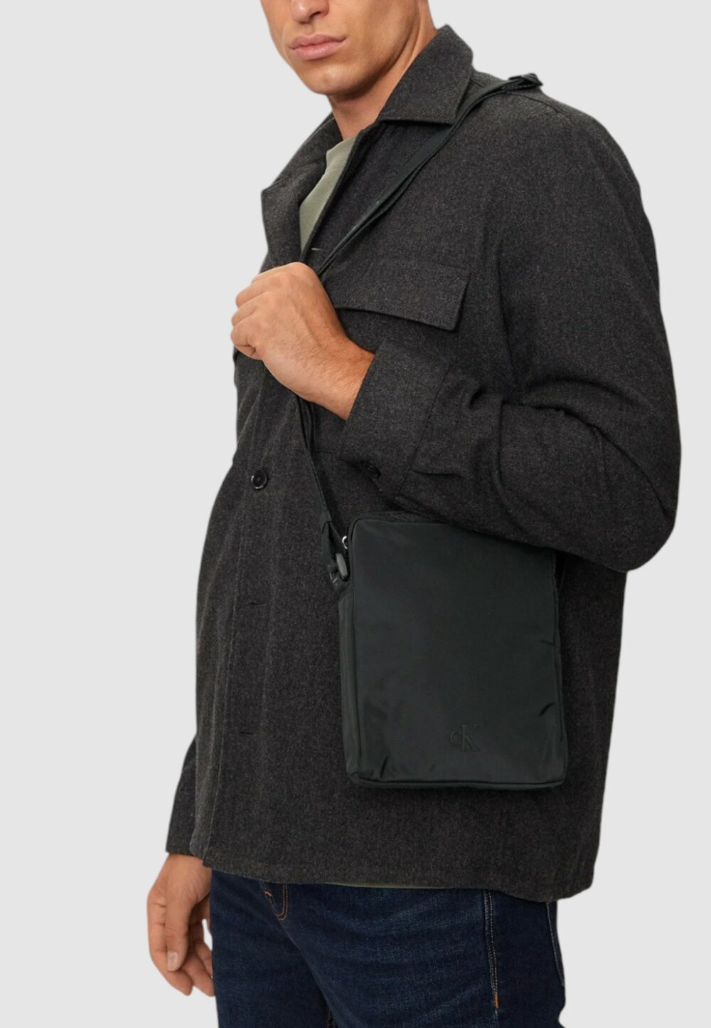 Tracolla Calvin Klein over webbing reporter18 ny Nero - Foto 2