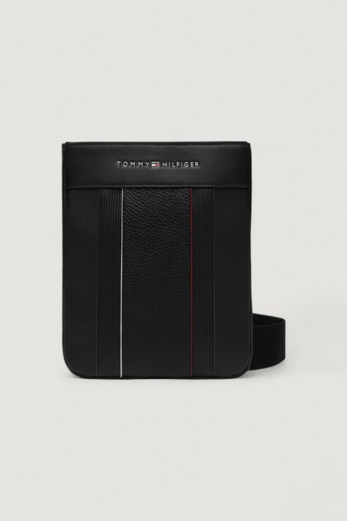 Tracolla Tommy Hilfiger th foundation mini crossover Nero