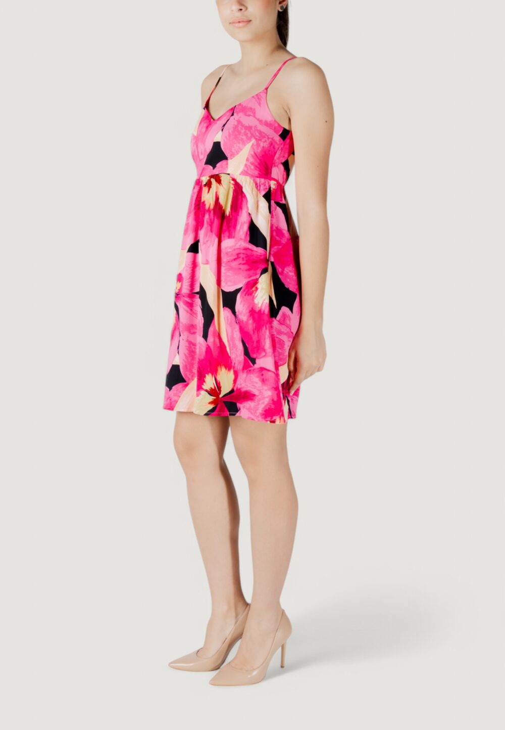 Vestito corto Only onlalma life vis strap aop Fuxia - Foto 2