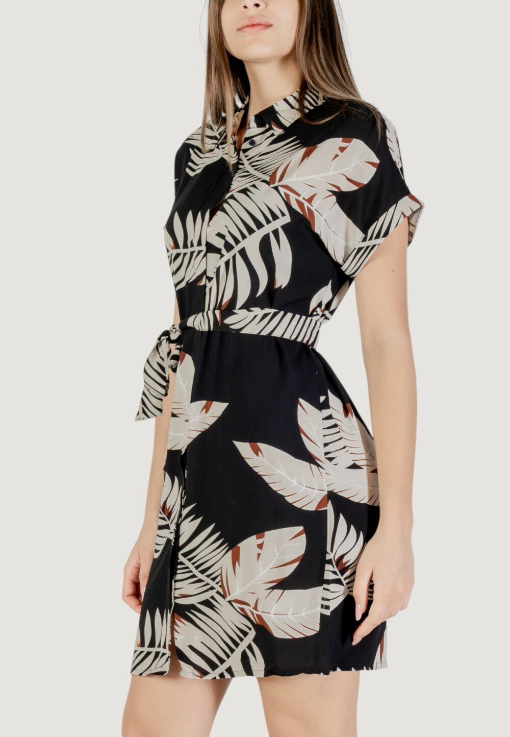 Vestito corto Vero Moda vmeasy joy s/s shirt wvn ga Beige - Foto 2