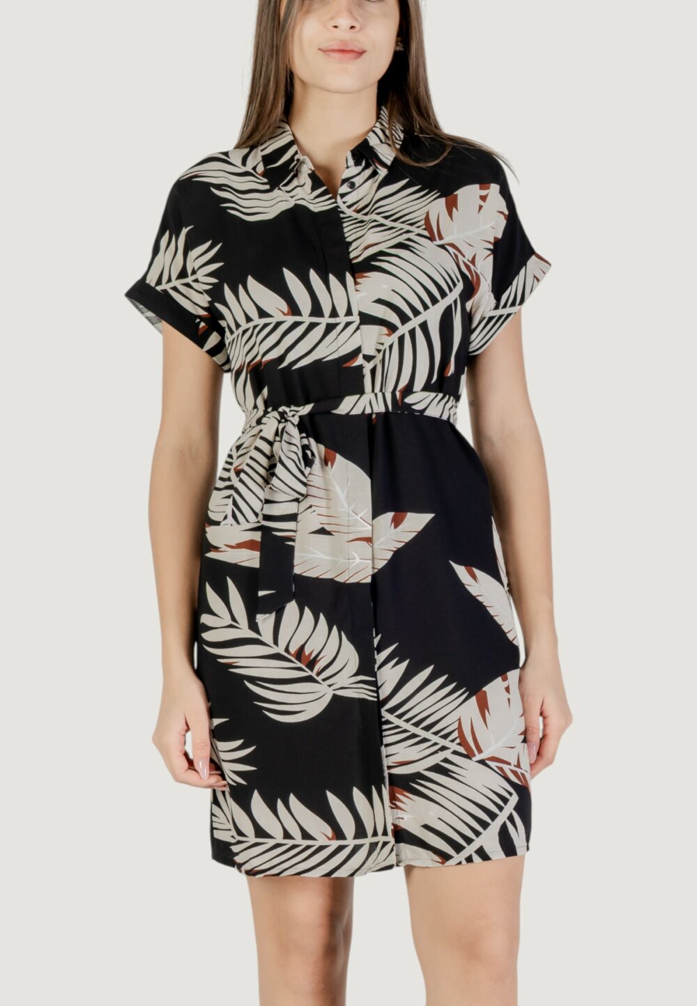 Vestito corto Vero Moda vmeasy joy s/s shirt wvn ga Beige - Foto 5