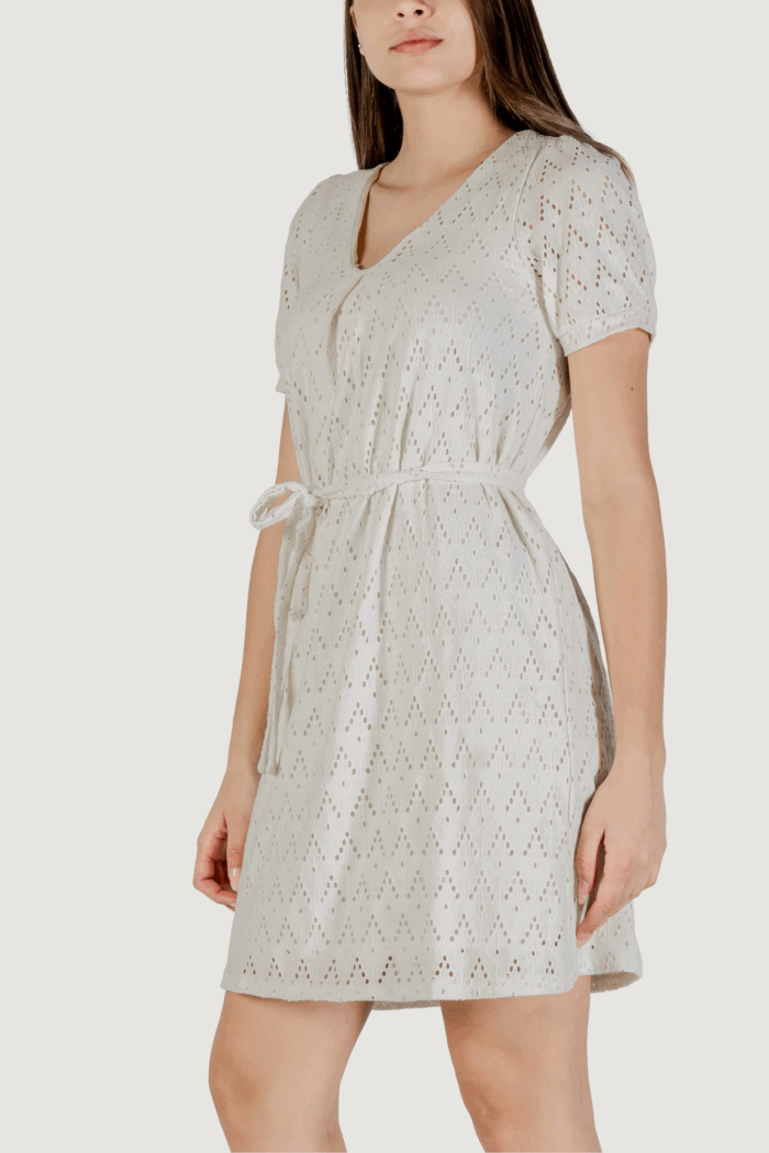 Vestito corto Vila Clothes viamalina v-neck s/s/pb Beige chiaro