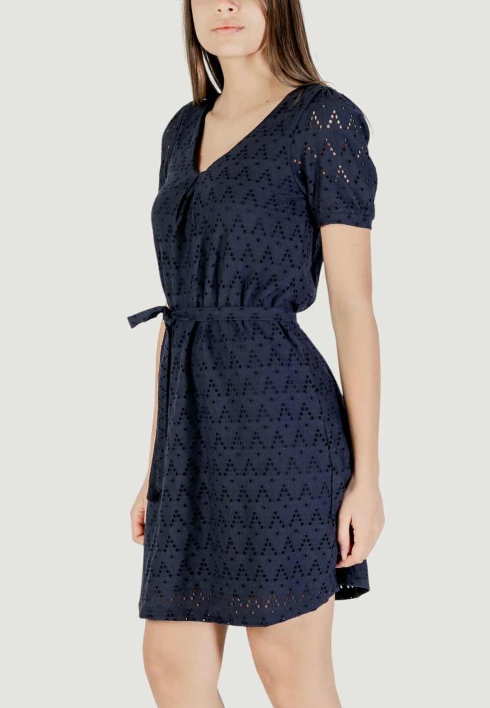 Vestito corto Vila Clothes viamalina v-neck s/s/pb Blu - Foto 2