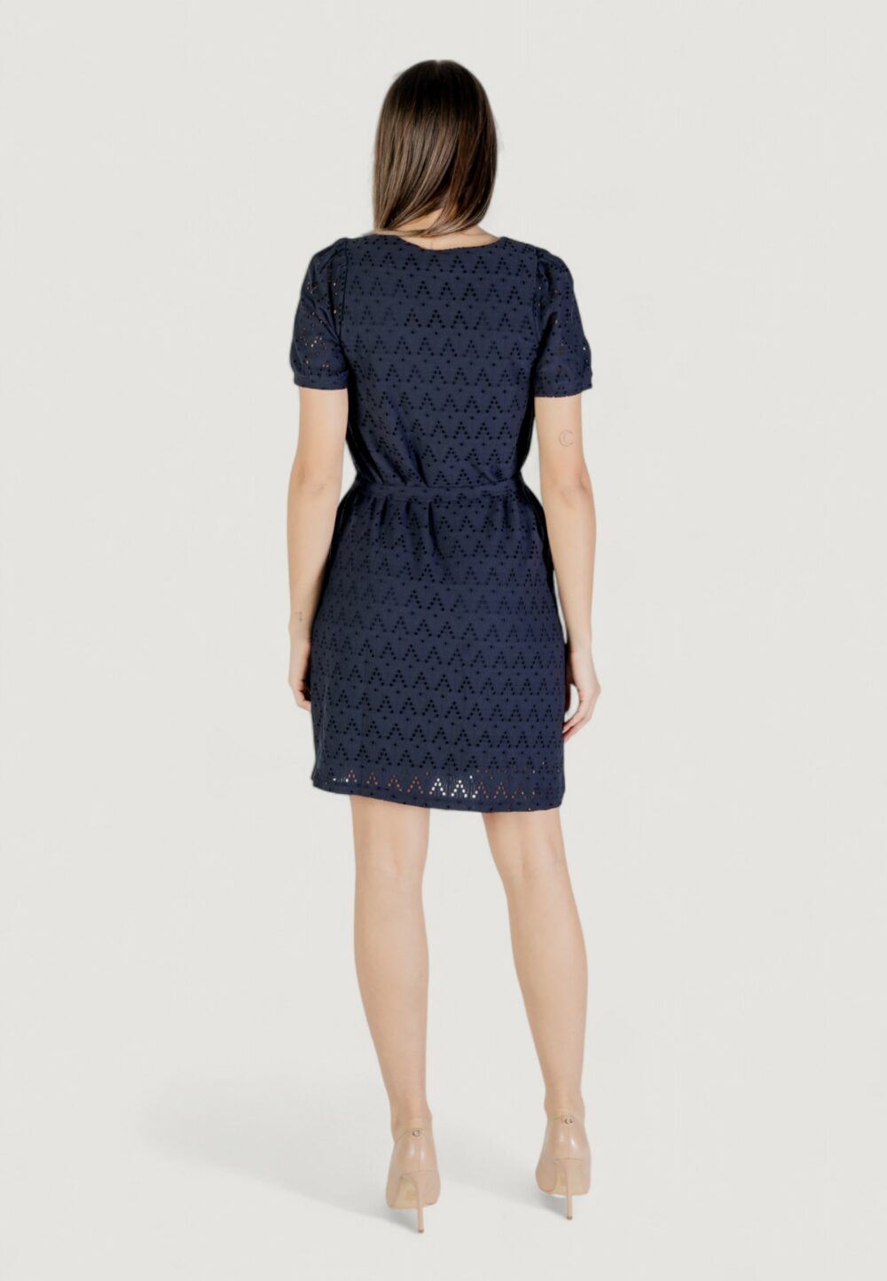 Vestito corto Vila Clothes viamalina v-neck s/s/pb Blu - Foto 4
