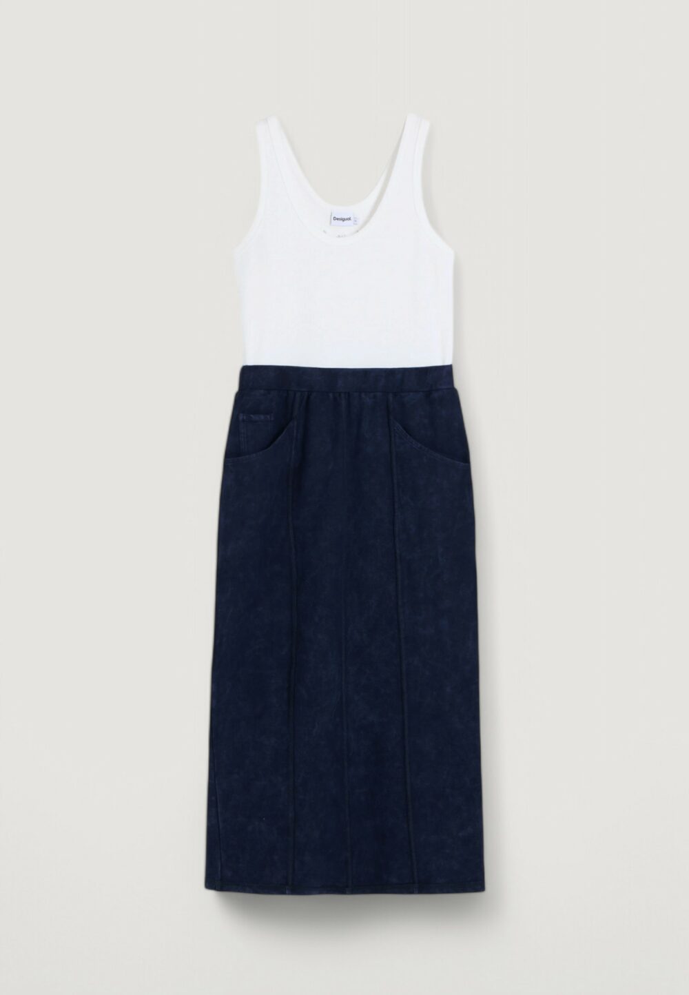 Vestito lungo Desigual vest_sofia Blue Denim Scuro - Foto 5