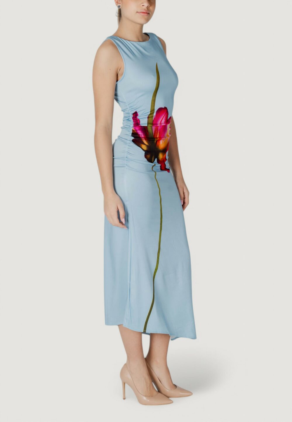 Vestito lungo Desigual vest_reims Celeste - Foto 3