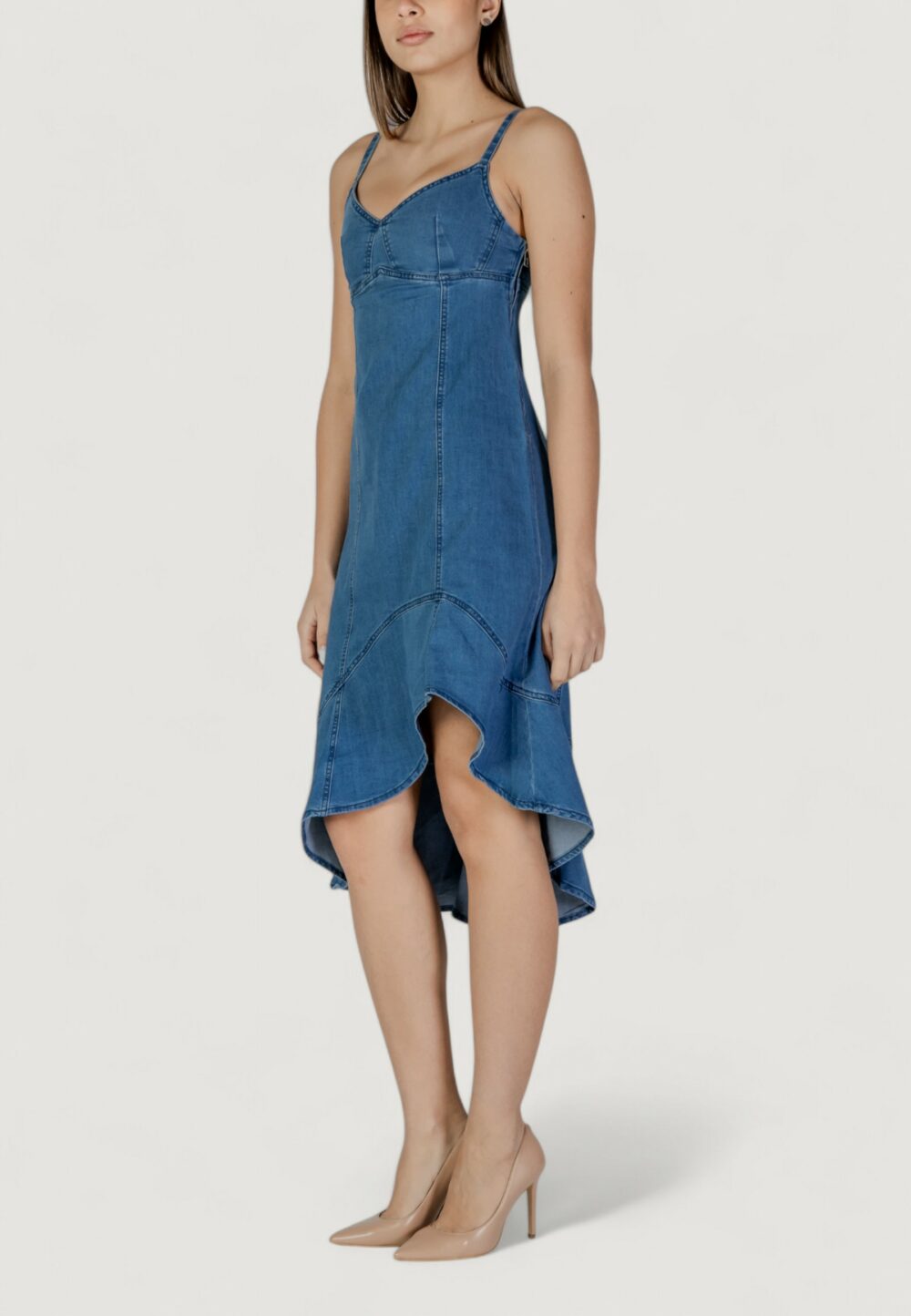 Vestito lungo Desigual vest_munich Denim - Foto 1