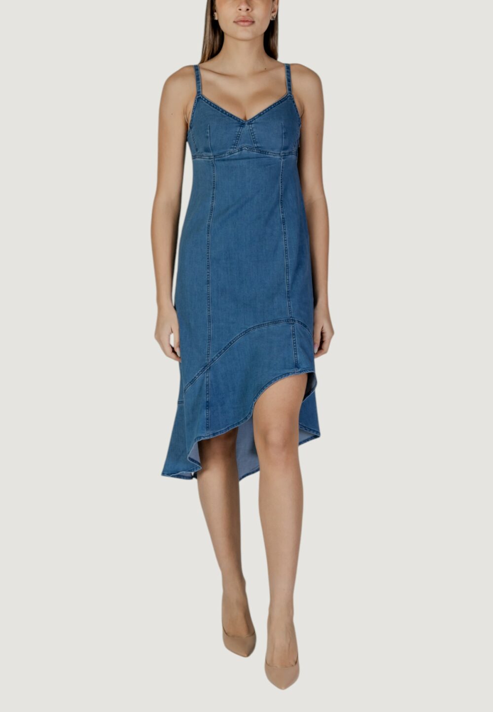 Vestito lungo Desigual vest_munich Denim - Foto 4