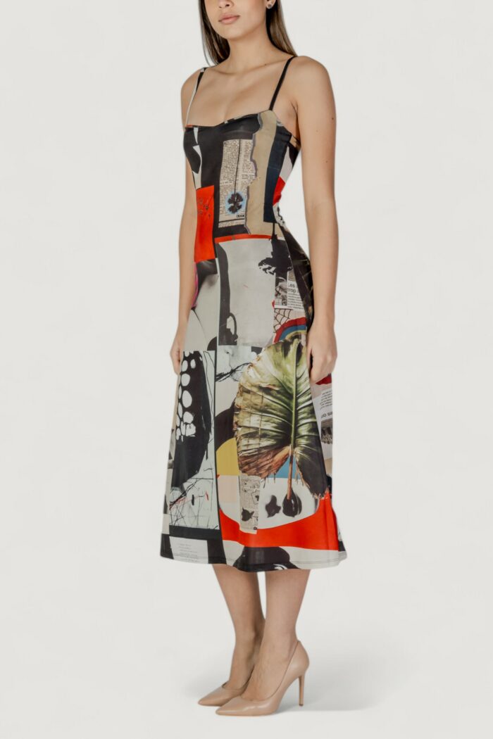 Vestito lungo Desigual vest_newspaper collage_lacroix Rosso