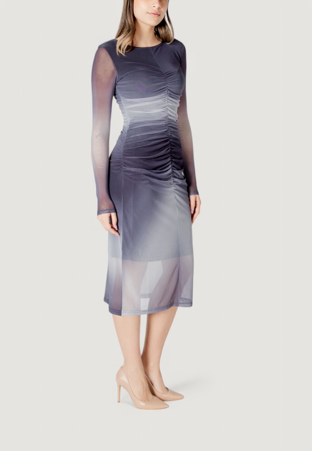 Vestito lungo ICHI ihpenlopa dr Grigio - Foto 4