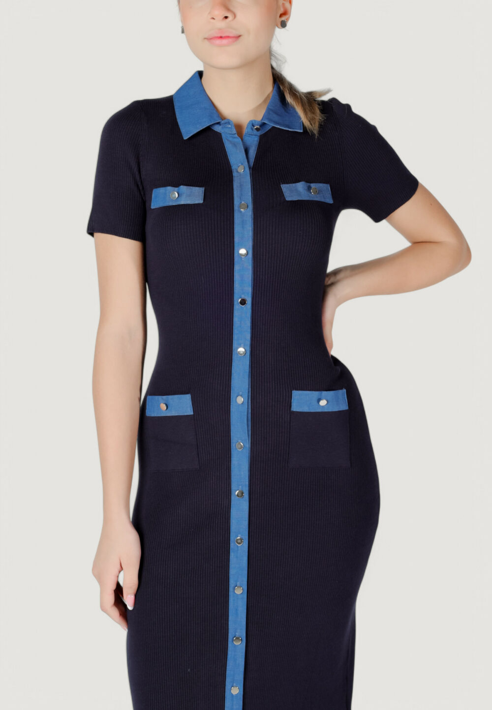 Vestito lungo Morgan De Toi Blu marine - Foto 2