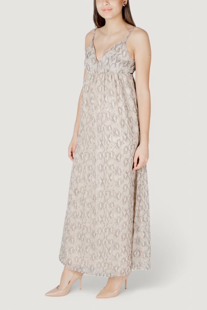 Vestito lungo Only onlsadia life strap bow maxi wvn Beige chiaro