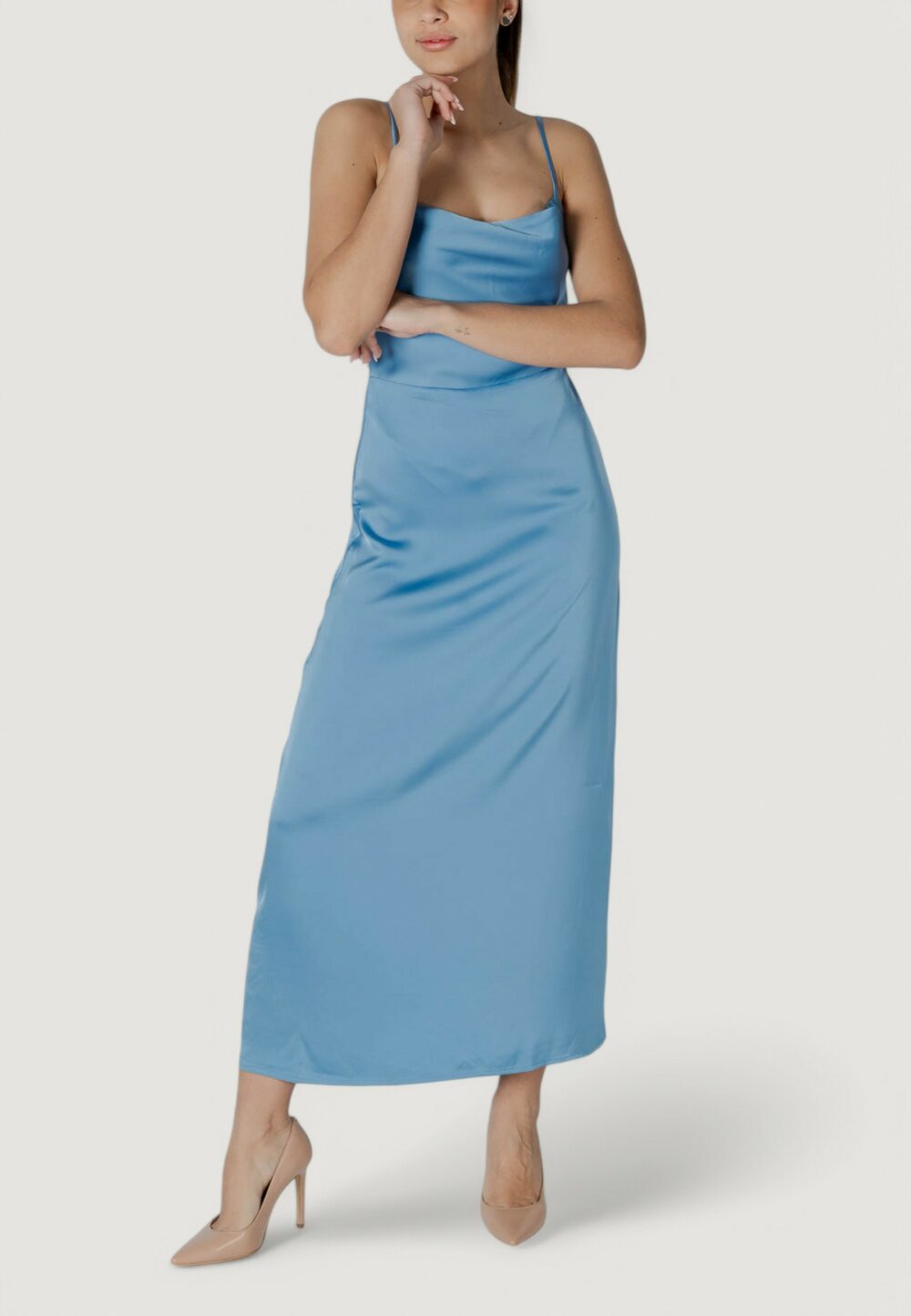 Vestito lungo Vila Clothes viravenna strap ankle - noos Turchese - Foto 1