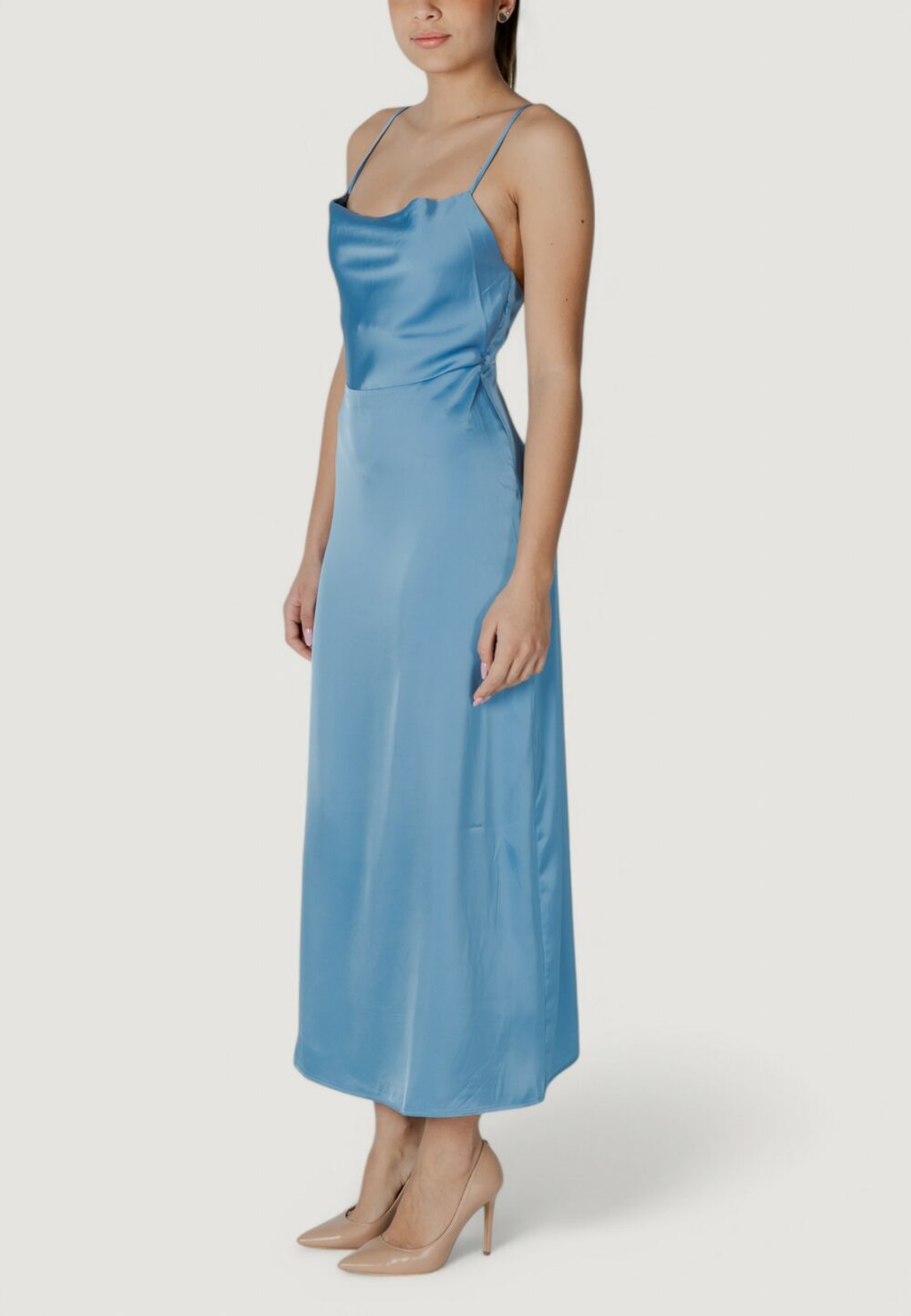 Vestito lungo Vila Clothes viravenna strap ankle - noos Turchese - Foto 4
