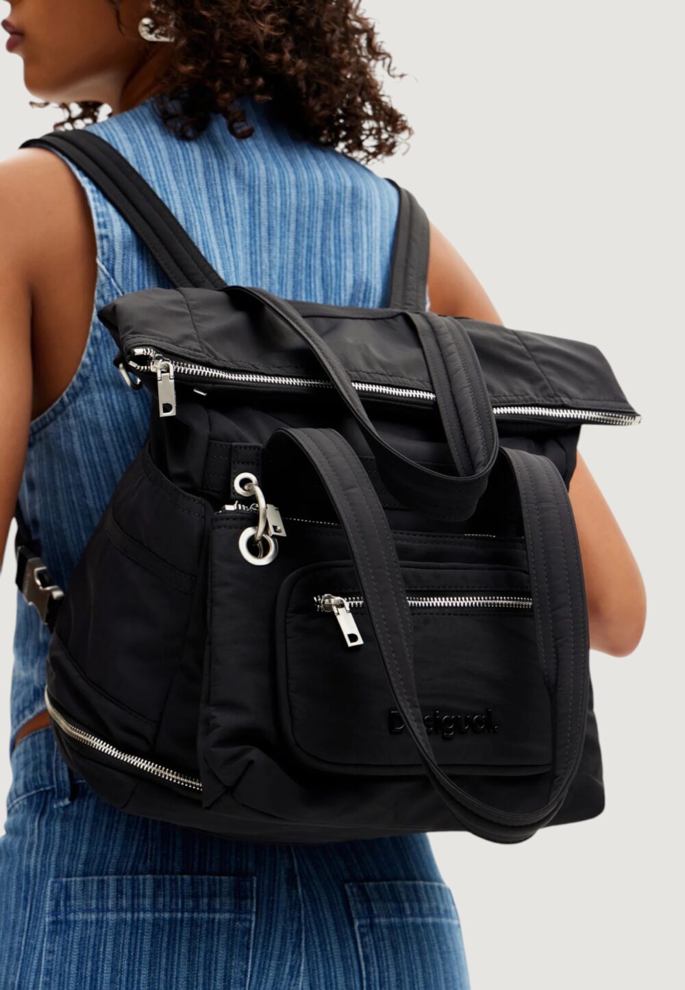 Zaino Desigual back_basic modular voyager black Nero - Foto 2