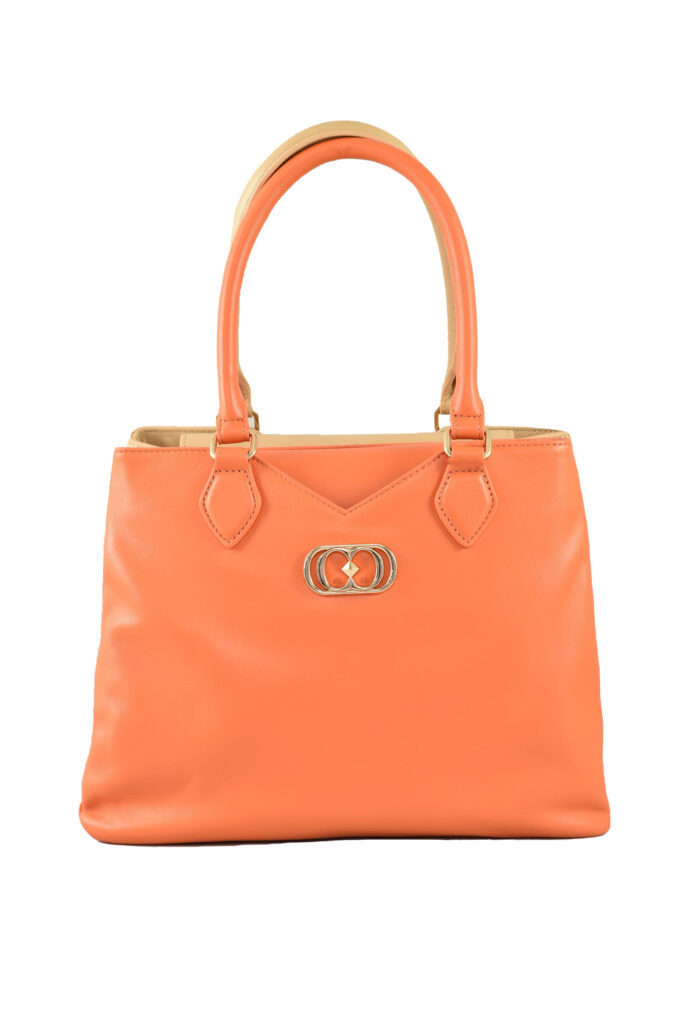 Borsa LA CARRIE  BEIGE/ARANCIONE