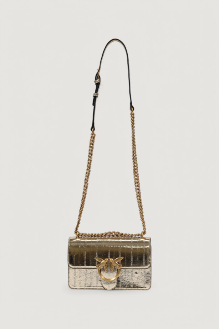 Borsa Pinko love one mini dc anguilla lami Black gold