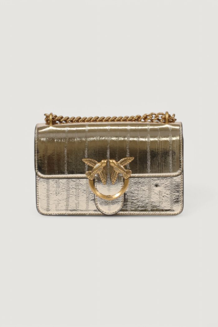 Borsa Pinko love one mini dc anguilla lami Black gold