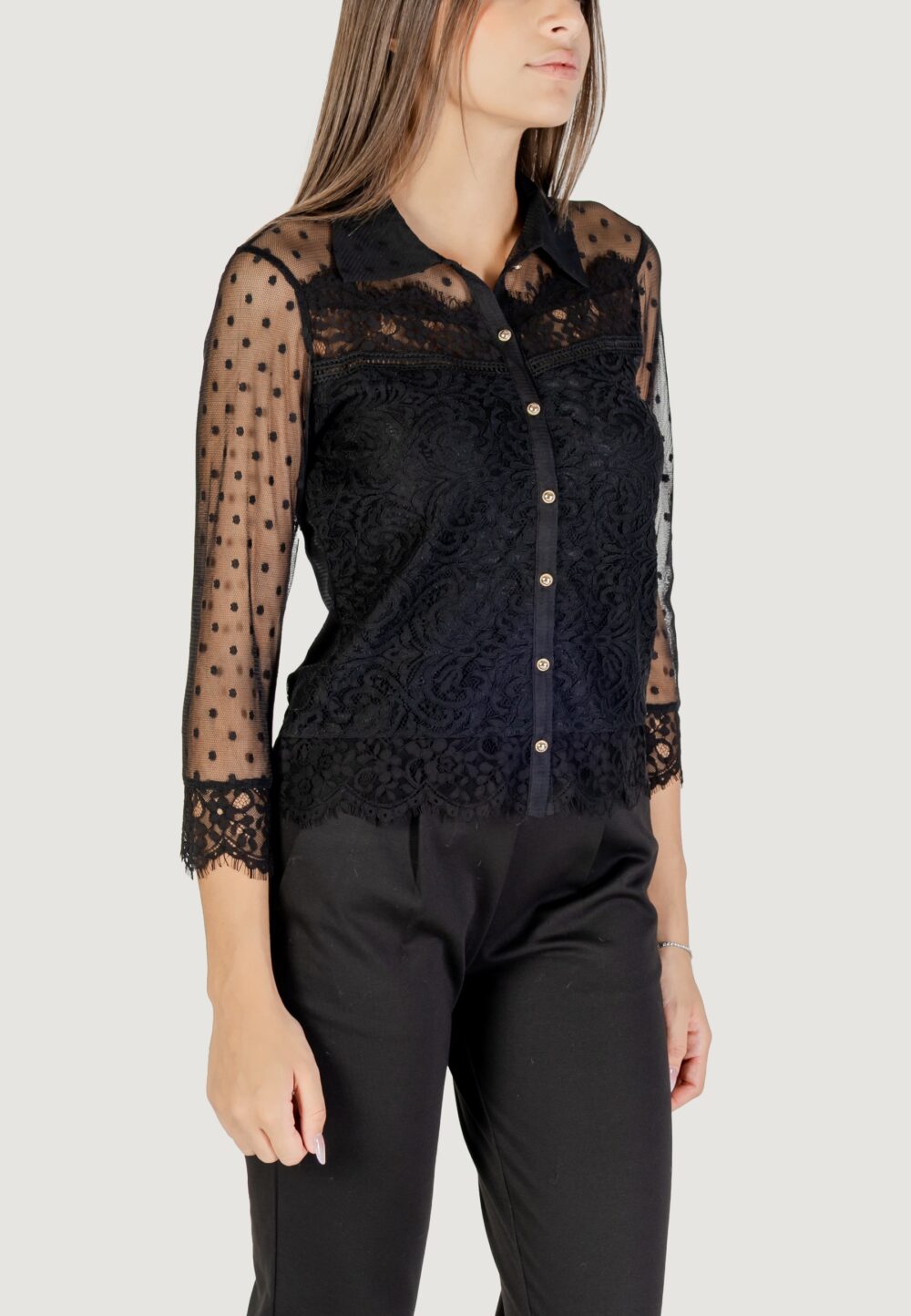 Camicia manica lunga Morgan De Toi Nero - Foto 3