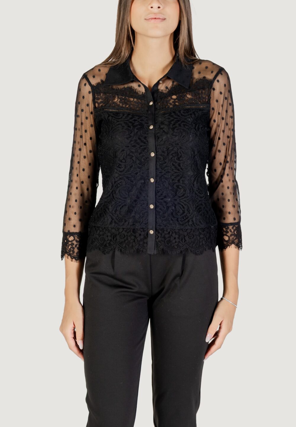 Camicia manica lunga Morgan De Toi Nero - Foto 5
