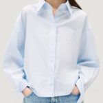 Camicia manica lunga Tommy Hilfiger Jeans tjw reg crop stripe Blu Chiaro - Foto 1