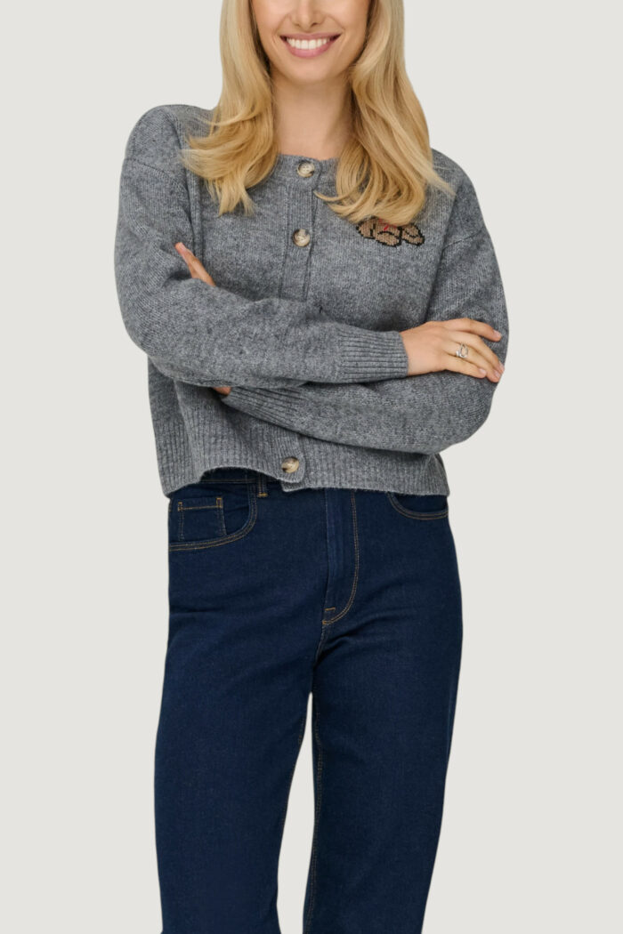 Cardigan Only onlteddy ls cardigan ex knt Grigio