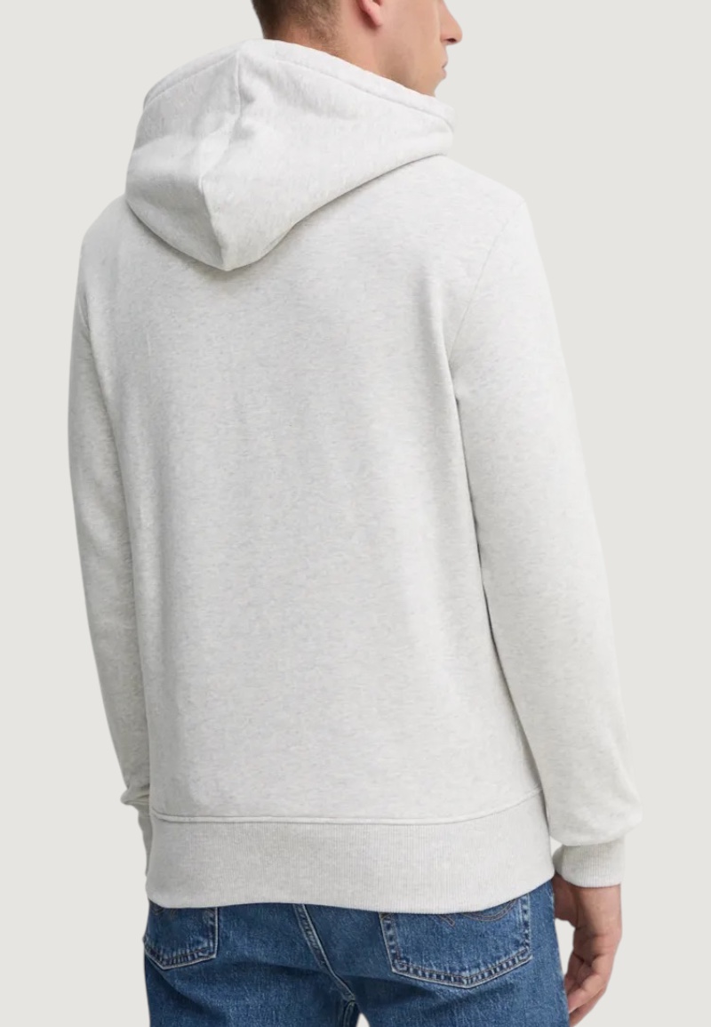 Felpa con cappuccio Calvin Klein Jeans chenille monologo Grigio Chiaro - Foto 3