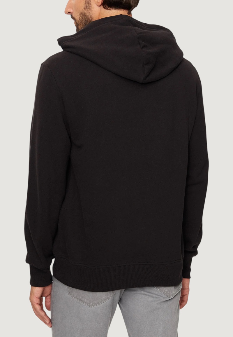 Felpa con cappuccio Calvin Klein Jeans chenille monologo Nero - Foto 3