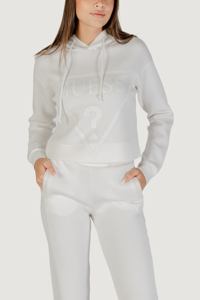 Felpa con cappuccio Guess Active new alisa hooded Panna