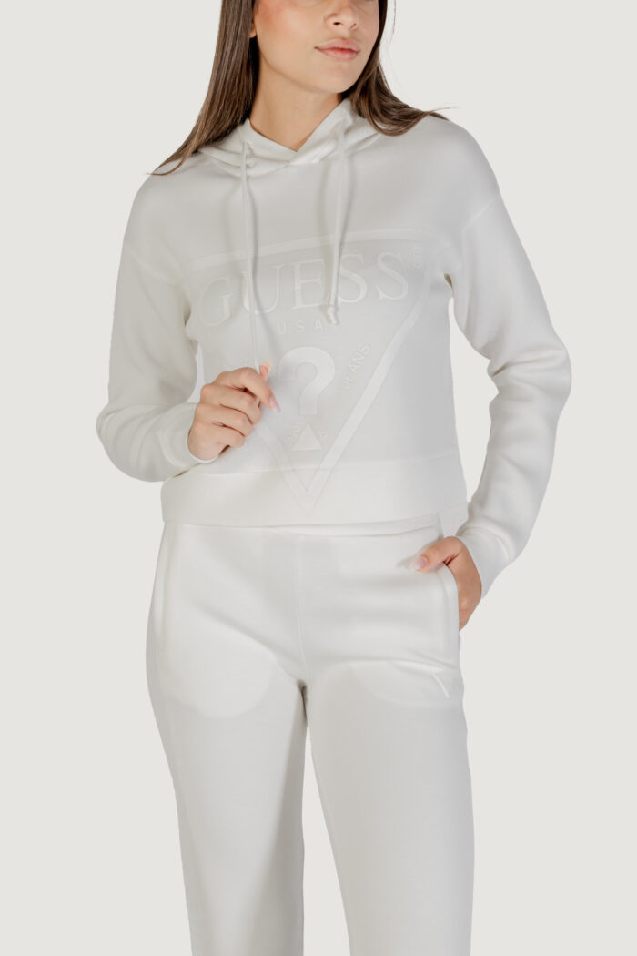 Felpa con cappuccio Guess Active new alisa hooded Panna