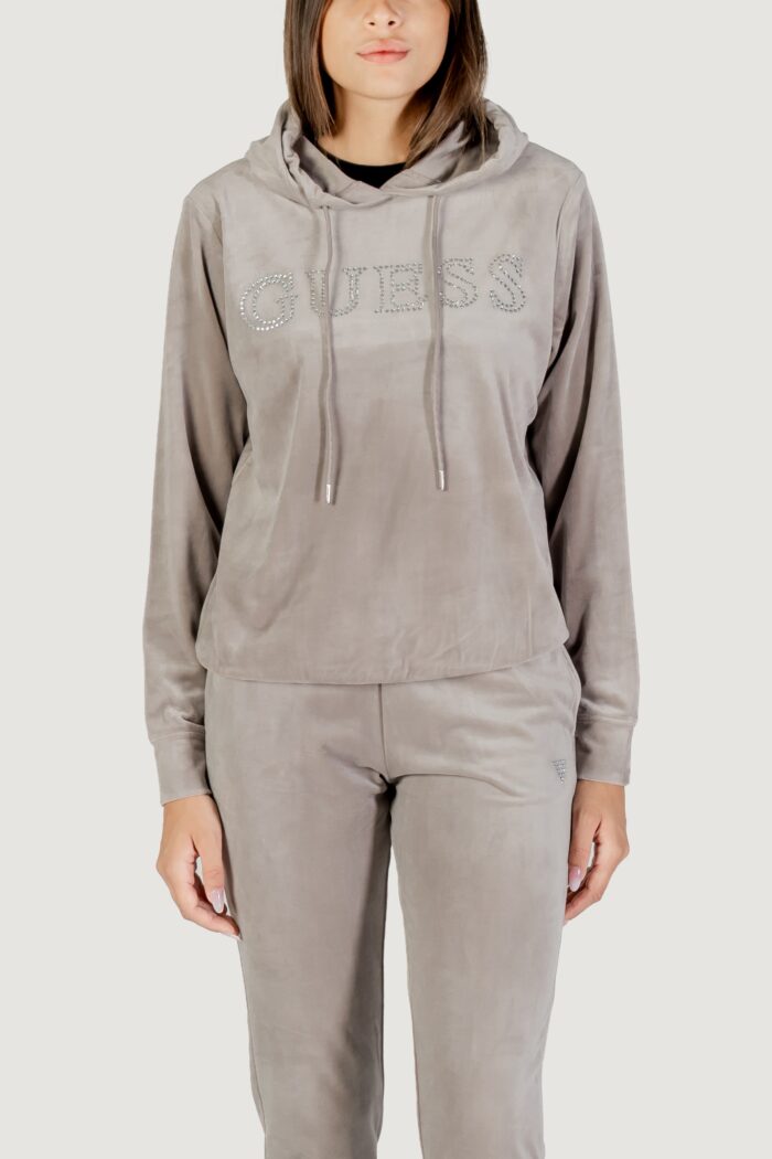 Felpa con cappuccio Guess Active couture hoodie sweatshirt Taupe