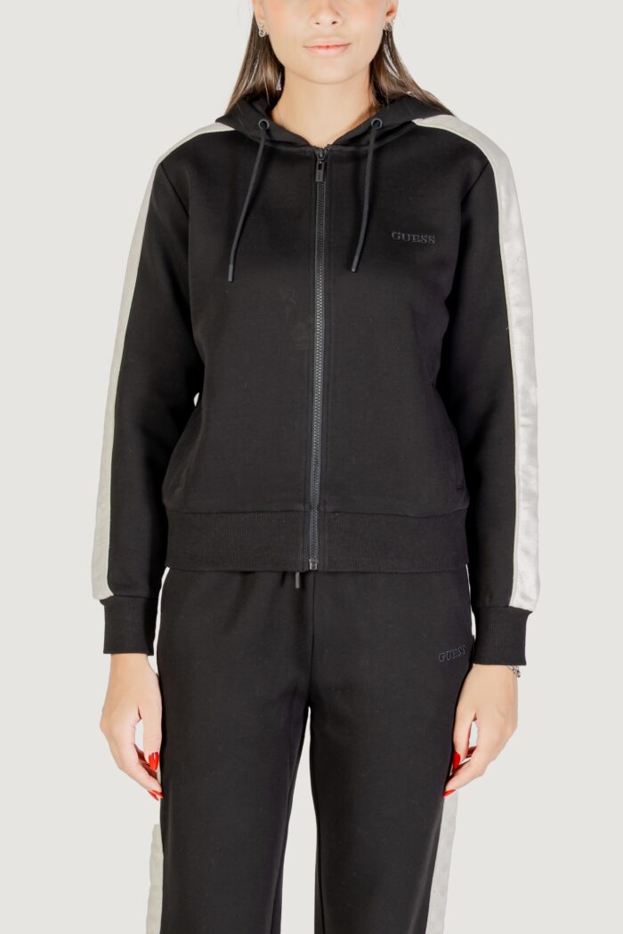 Felpa con cappuccio Guess maryella full zip sweatshirt Nero