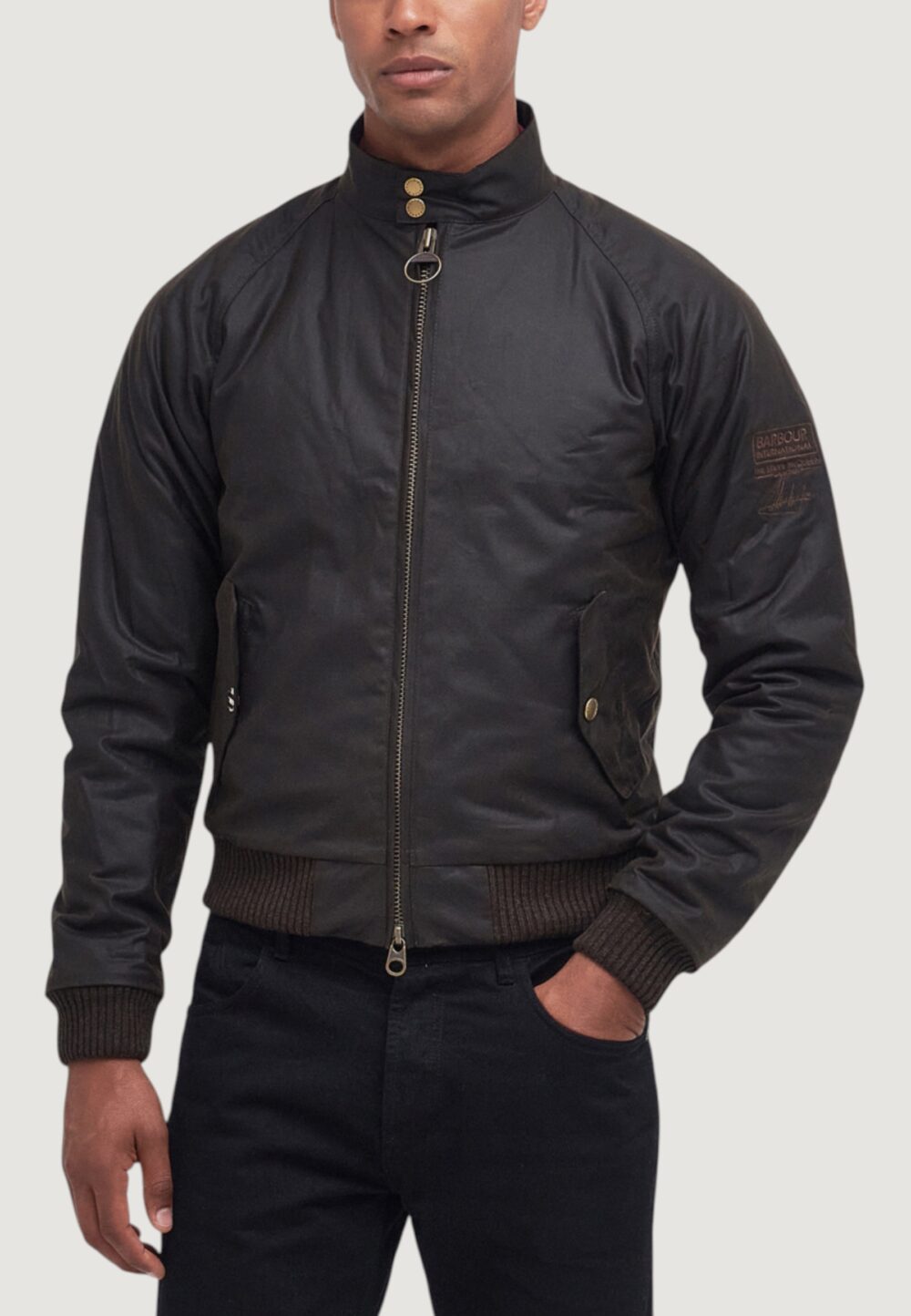 Giacchetto Barbour merchant wax Marrone Scuro - Foto 1