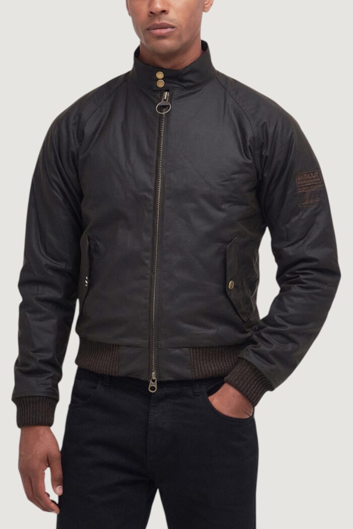 Giacchetto Barbour merchant wax Marrone Scuro