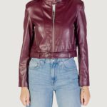 Giacchetto Only onlsadie faux leather jacket cc otw Bordeaux - Foto 1