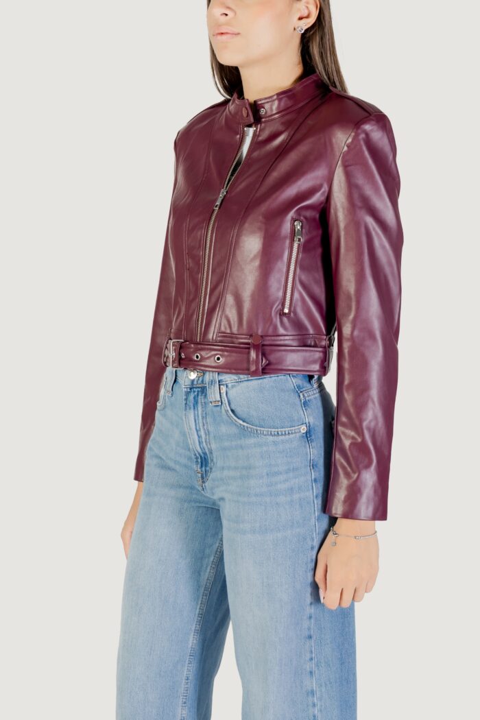 Giacchetto Only onlsadie faux leather jacket cc otw Bordeaux
