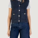 Maglia gilet Jacqueline de Yong jdystella s/l o-neck vest knt Blue scuro - Foto 1