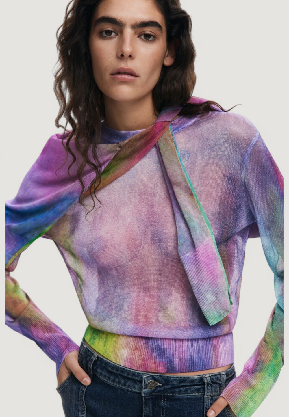 Maglia Desigual jers_bogen Lilla - Foto 3