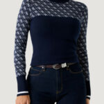 Maglia Guess ls mock neck aubrey 4g swtr Blu - Foto 1