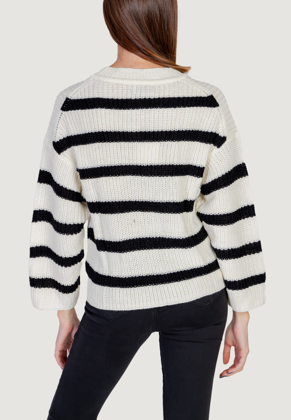 Maglione Jacqueline de Yong jdyjusty l/s stripe pullover knt noos Panna - Foto 2