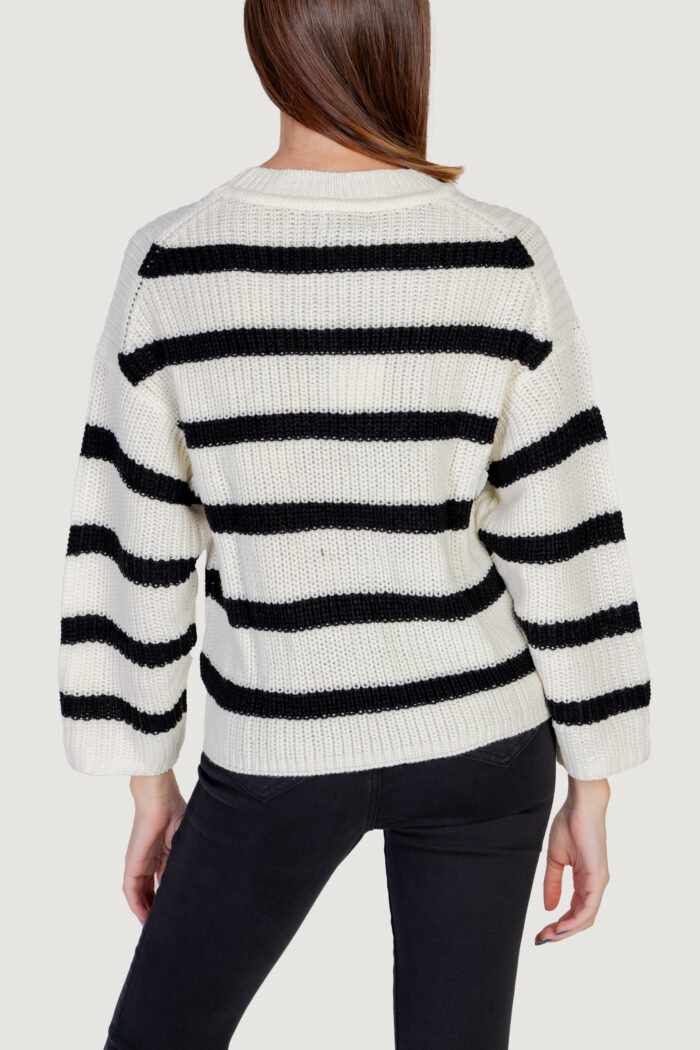 Maglione Jacqueline de Yong jdyjusty l/s stripe pullover knt noos Panna