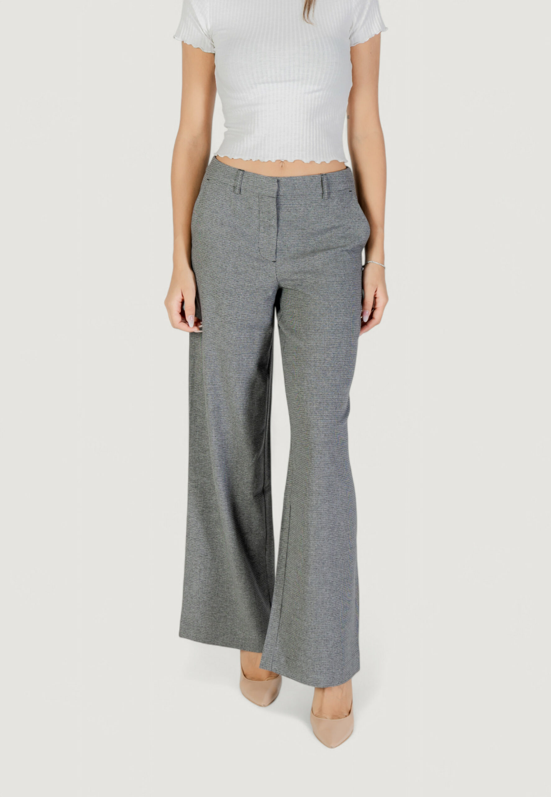 Pantaloni a palazzo Only onldell life mw wide pant cc tlr Grigio - Foto 2