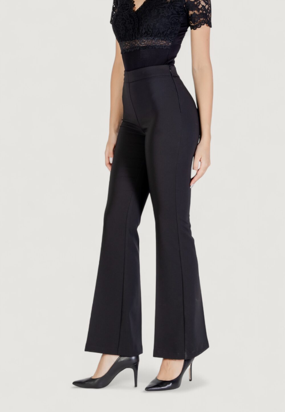 Pantaloni a palazzo Rinascimento Nero - Foto 3