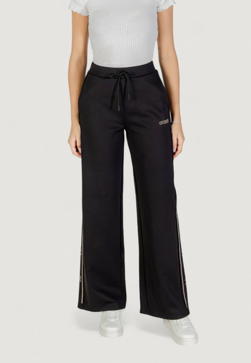 Pantaloni bootcut Guess Active octavia wide leg pants Nero - Foto 1